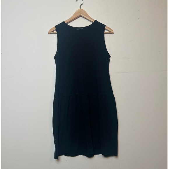 Eileen Fisher Dresses & Skirts - Eileen Fisher Dress Black Drop Waist‎ Sleeveless Jersey Knit XS
